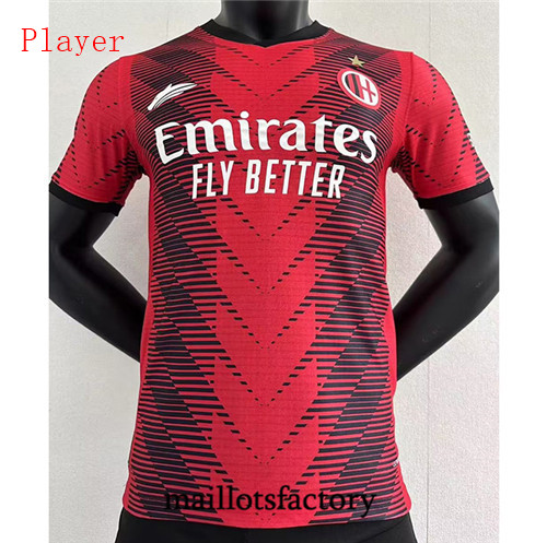 Achat Maillot du Player AC Milan 2023/24 Rouge/Noir fac tory s0252