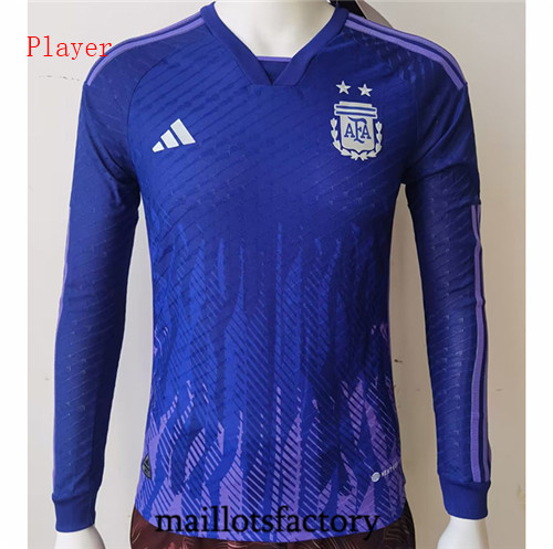 Maillots factory 23546 Maillot de Player Argentine 2022/23 Exterieur Manche Longue Pas Cher Fiable