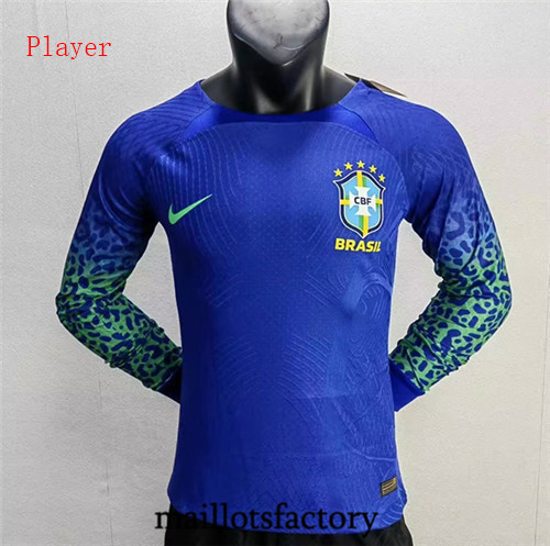 Maillots factory 23549 Maillot de Player Brésil 2022/23 Exterieur Manche Longue Pas Cher Fiable