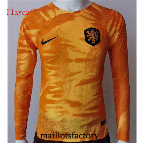 Maillots factory 23566 Maillot de Player Pays-Bas 2022/23 Domicile Manche Longue Pas Cher Fiable