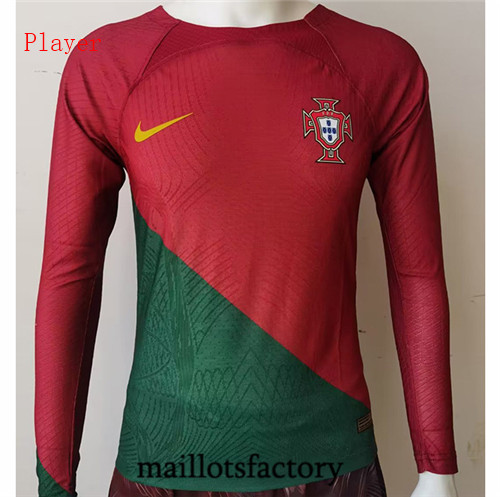 Maillots factory 23570 Maillot de Player Portugal 2022/23 Domicile Manche Longue Pas Cher Fiable