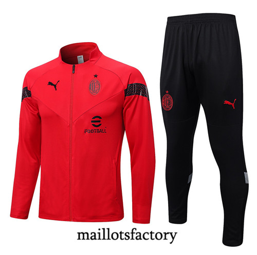 Achat Maillot du Veste Survetement AC Milan 2022/23 rouge fac tory s0698