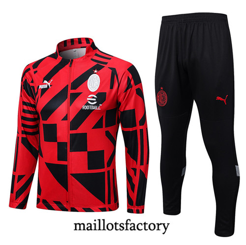 Achat Maillot du Veste Survetement AC Milan 2022/23 rouge fac tory s0699