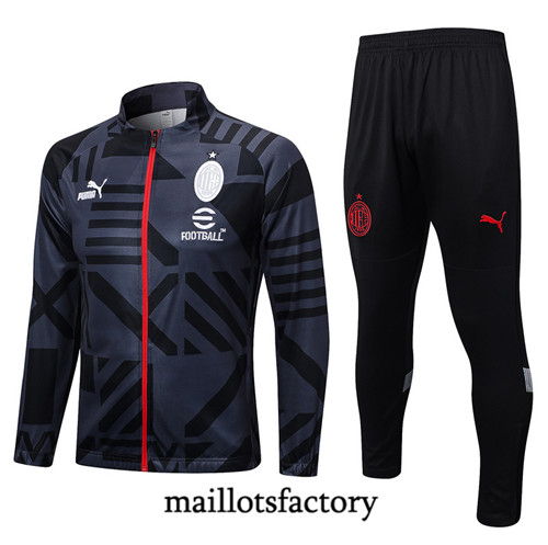 Achat Maillot du Veste Survetement AC Milan 2022/23 gris fac tory s0700