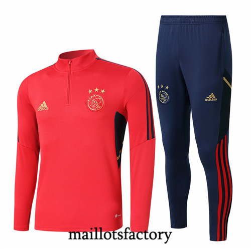 Maillots factory 23002 Survetement du foot AFC Ajax 2022/23 Rouge Pas Cher Fiable