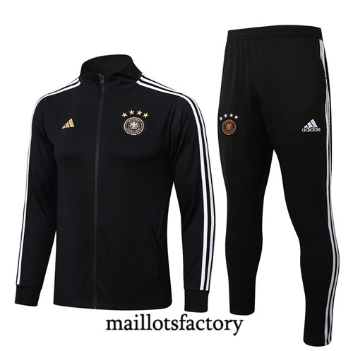 Achat Maillot du Veste Survetement Allemagne 2022/23 noir fac tory s0575