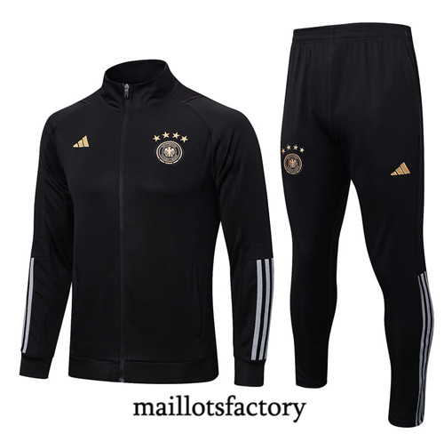 Achat Maillot du Veste Survetement Allemagne 2022/23 noir fac tory s0576