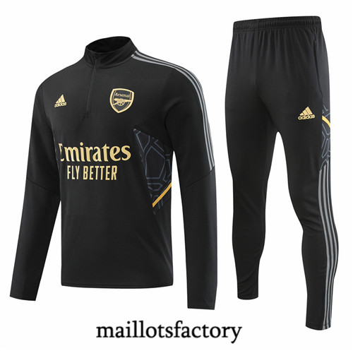 Maillots factory 23118 Survetement du foot Arsenal 2022/23 Noir Pas Cher Fiable