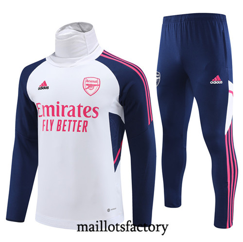 Achat Maillot du Survetement Arsenal 2022/23 Blanc fac tory s0639