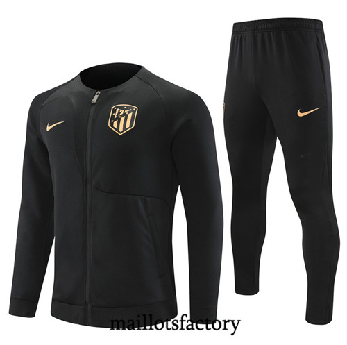 Achat Maillot du Veste Survetement Atletico Madrid 2022/23 noir fac tory s0530