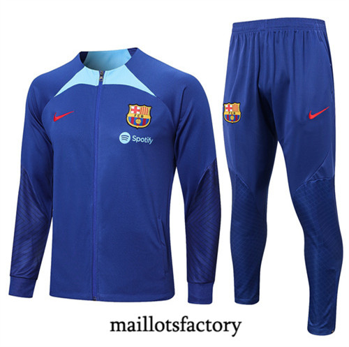 Achat Maillot du Veste Survetement Barcelone 2022/23 Bleu fac tory s0535