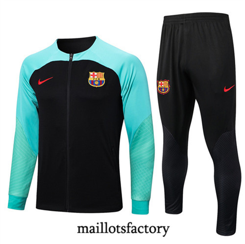 Achat Maillot du Veste Survetement Barcelone 2022/23 noir fac tory s0536