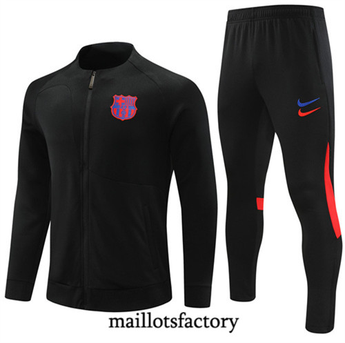 Achat Maillot du Veste Survetement Barcelone 2022/23 noir fac tory s0538