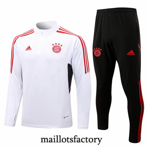 Maillots factory 23007 Survetement du foot Bayern Munich 2022/23 Blanc Pas Cher Fiable