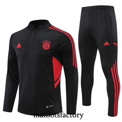 Maillots factory 23010 Survetement du foot Bayern Munich 2022/23 Noir Pas Cher Fiable