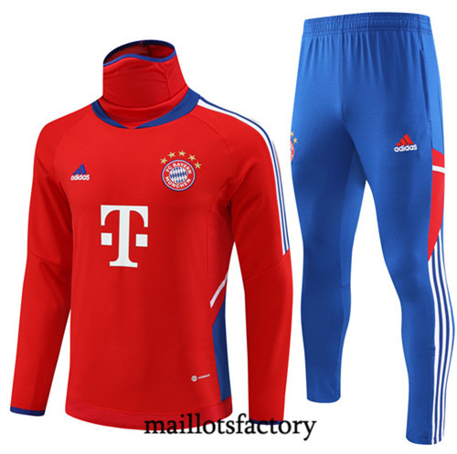 Achat Maillot du Survetement Bayern Munich 2022/23 rouge fac tory s0514