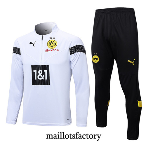 Achat Maillot du Survetement Borussia Dortmund 2022/23 Blanc fac tory s0520