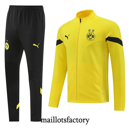 Achat Maillot du Veste Survetement Borussia Dortmund 2022/23 jaune fac tory s0521