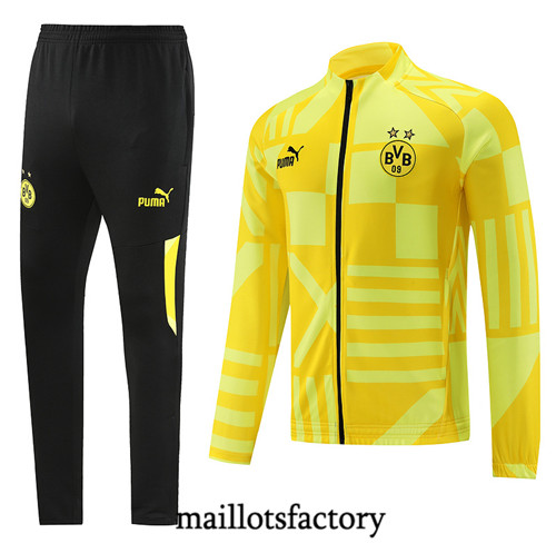 Achat Maillot du Veste Survetement Borussia Dortmund 2022/23 jaune fac tory s0523