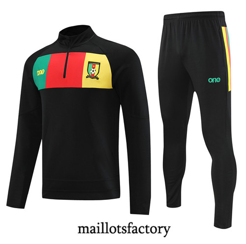 Achat Maillot du Survetement Cameroun 2022/23 noir fac tory s0607