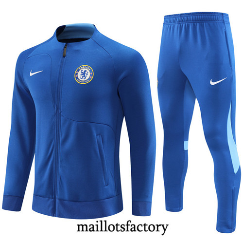 Achat Maillot du Veste Survetement Chelsea 2022/23 Bleu fac tory s0644