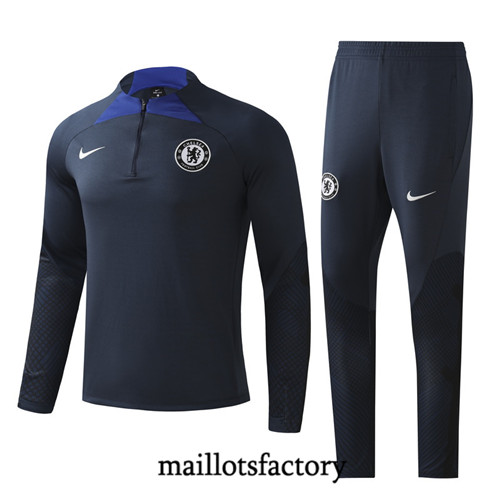 Achat Maillot du Survetement Chelsea 2022/23 Bleu fac tory s0645