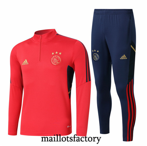 Maillots factory 23163 Survetement Enfant du foot AFC Ajax 2022/23 Rouge Pas Cher Fiable