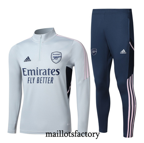 Achat Maillot du Survetement Enfant Arsenal 2022/23 gris fac tory s0760