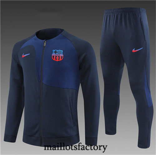 Maillots factory 23172 Veste Survetement Enfant du foot Barcelone 2022/23 Bleu Pas Cher Fiable