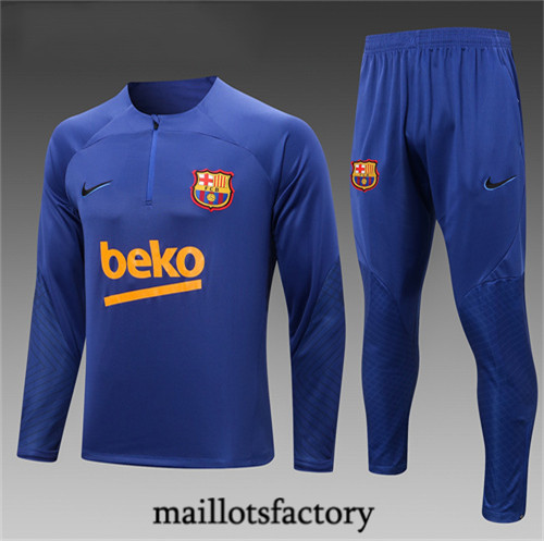 Maillots factory 23175 Survetement Enfant du foot Barcelone 2022/23 Bleu Pas Cher Fiable