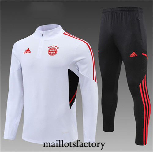 Maillots factory 23167 Survetement Enfant du foot Bayern Munich 2022/23 Blanc Pas Cher Fiable