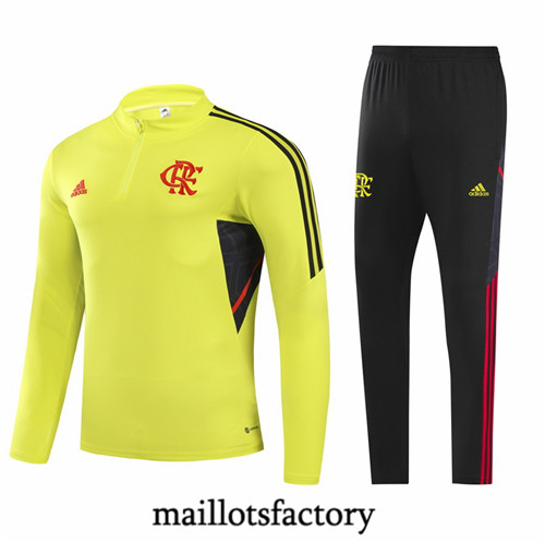 Maillots factory 23165 Survetement Enfant du foot Flamengo 2022/23 Jaune Pas Cher Fiable