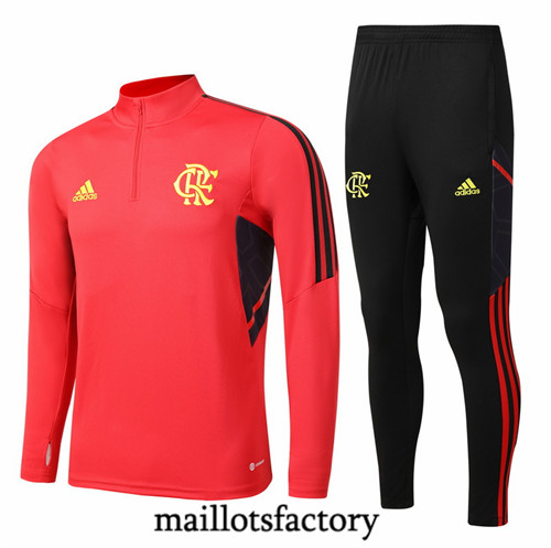 Maillots factory 23166 Survetement Enfant du foot Flamengo 2022/23 Rouge Pas Cher Fiable