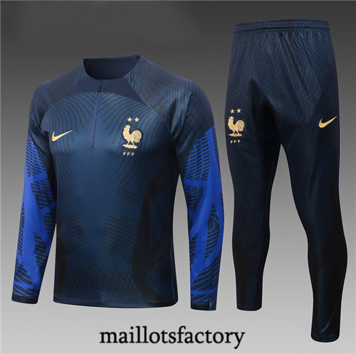 Maillots factory 23251 Survetement Enfant du foot France 2022/23 Bleu Pas Cher Fiable