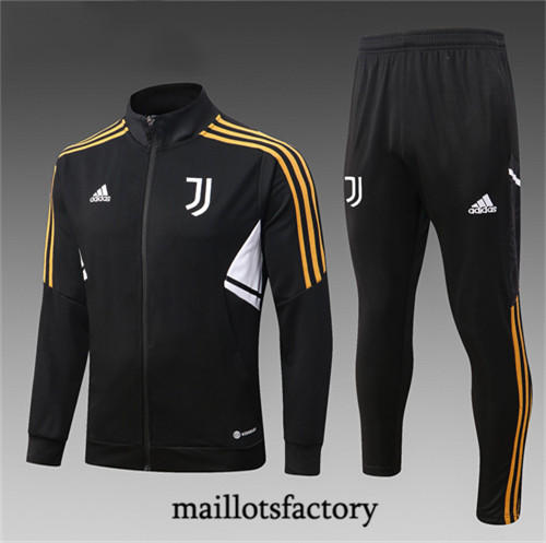 Achat Maillot du Veste Survetement Enfant Juventus 2022/23 noir fac tory s0778