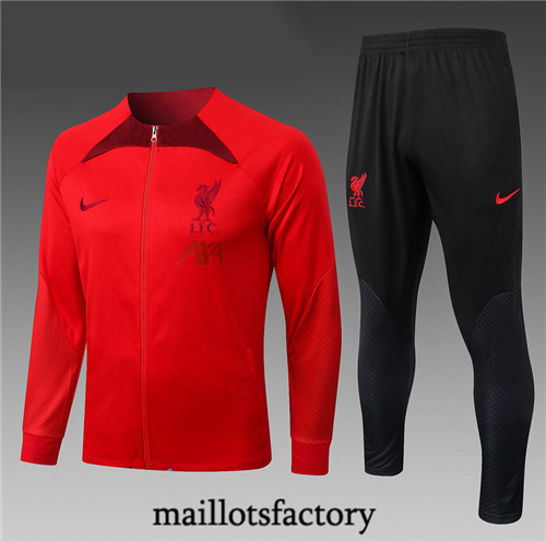 Maillots factory 23269 Veste Survetement Enfant du foot Liverpool 2022/23 Rouge Pas Cher Fiable