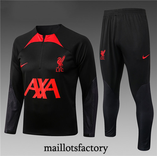 Maillots factory 23272 Survetement Enfant du foot Liverpool 2022/23 Noir Pas Cher Fiable