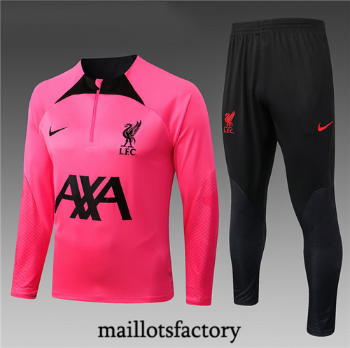 Maillots factory 23273 Survetement Enfant du foot Liverpool 2022/23 Rose Pas Cher Fiable