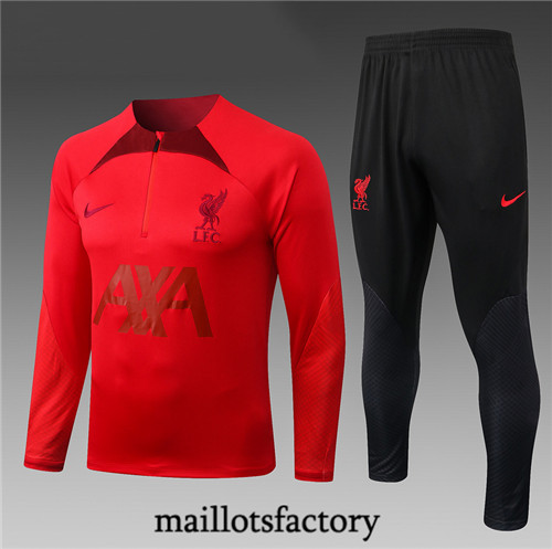 Maillots factory 23274 Survetement Enfant du foot Liverpool 2022/23 Rouge Pas Cher Fiable