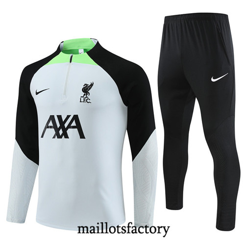 Achat Maillot du Survetement Enfant Liverpool 2023/24 Blanc fac tory s0763