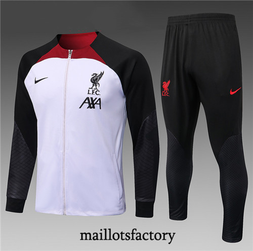 Achat Maillot du Veste Survetement Enfant Liverpool 2022/23 Blanc fac tory s0766