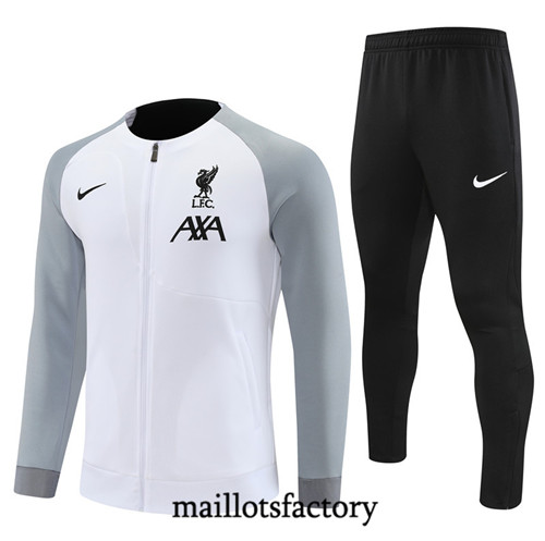 Achat Maillot du Veste Survetement Enfant Liverpool 2022/23 Blanc fac tory s0767