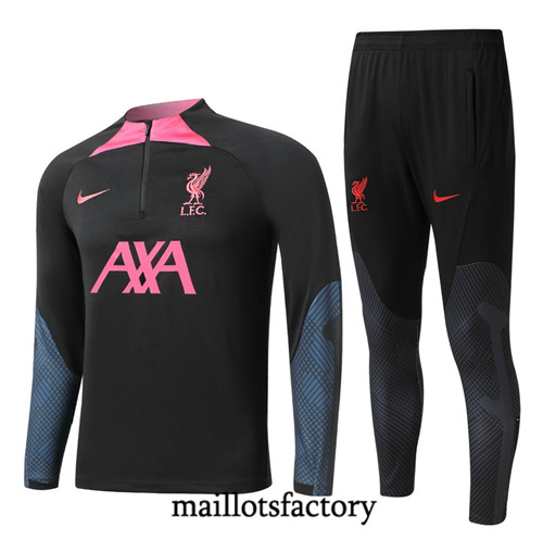 Achat Maillot du Survetement Enfant Liverpool 2022/23 noir fac tory s0768