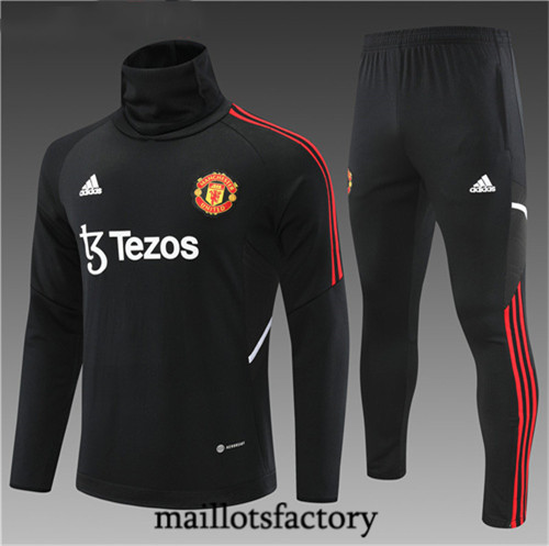 Maillots factory 23285 Survetement Enfant du foot Manchester United 2022/23 Noir Pas Cher Fiable