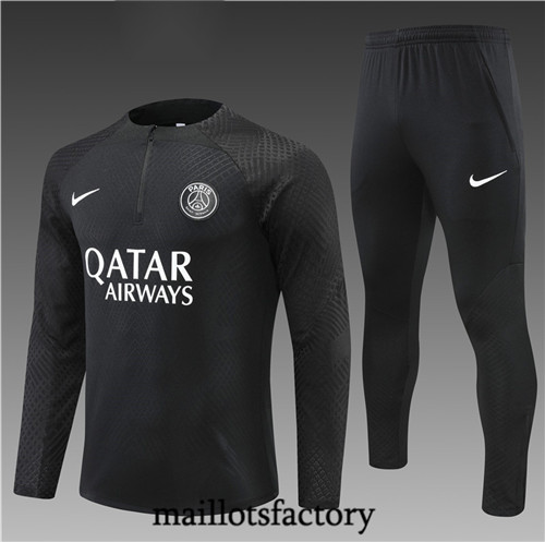 Maillots factory 23202 Player Survetement Enfant du foot Paris PSG 2022/23 Noir Pas Cher Fiable