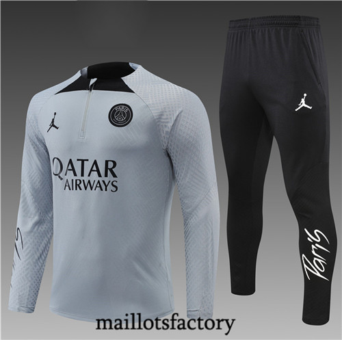 Maillots factory 23204 Player Survetement Enfant du foot Paris PSG 2022/23 Gris Pas Cher Fiable