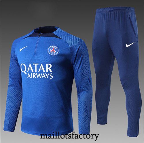 Maillots factory 23205 Player Survetement Enfant du foot Paris PSG 2022/23 Bleu Pas Cher Fiable