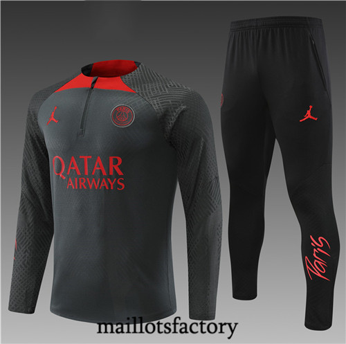 Maillots factory 23206 Player Survetement Enfant du foot Paris PSG 2022/23 Gris Pas Cher Fiable