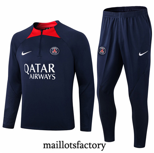 Maillots factory 23220 Survetement Enfant du foot Paris PSG 2022/23 Bleu Pas Cher Fiable