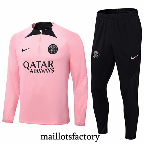 Maillots factory 23224 Survetement Enfant du foot Paris PSG 2022/23 Rose Pas Cher Fiable